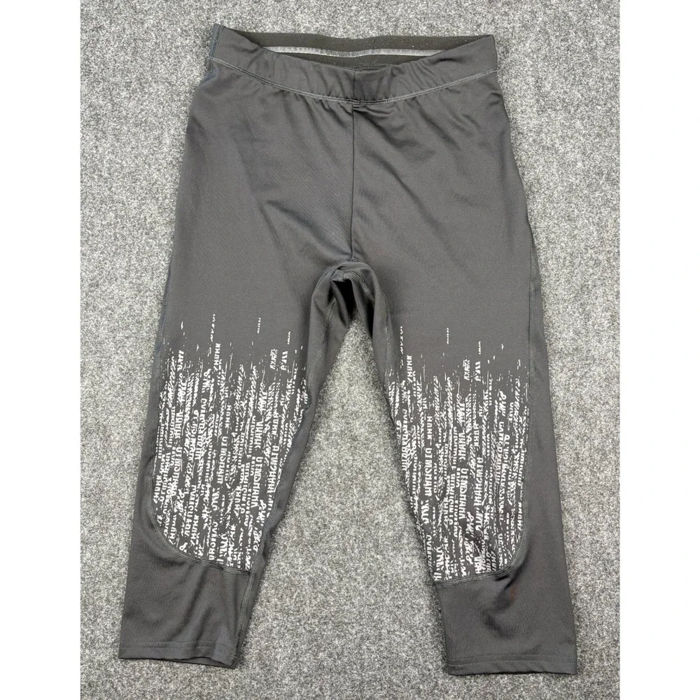 Gymshark Mens Black Graphic Print Cropped Leggings GLLG4165-BK SS20-184 Medium